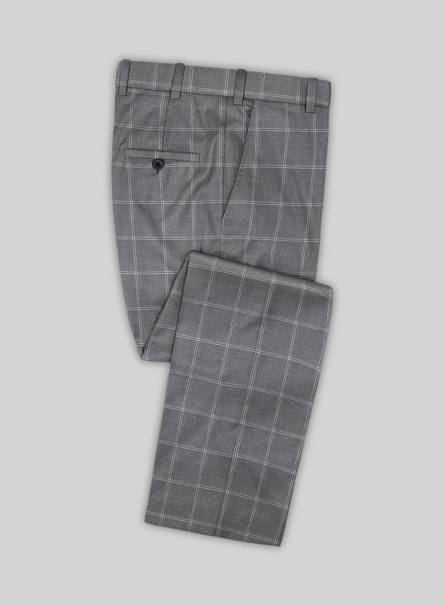 Napolean Noemi Windowpane Gray Wool Suit - Image 6