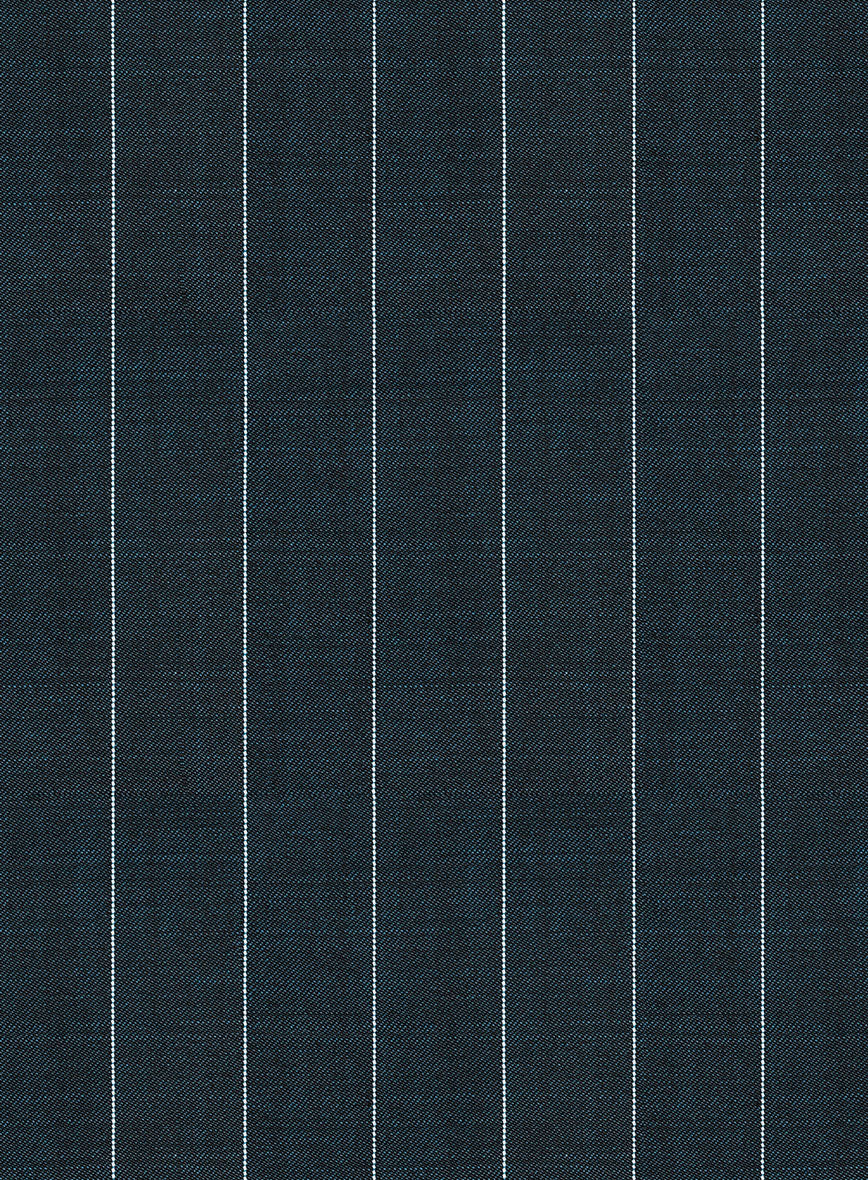 Napolean Oresto Stripe Dark Blue Wool Suit - Image 7