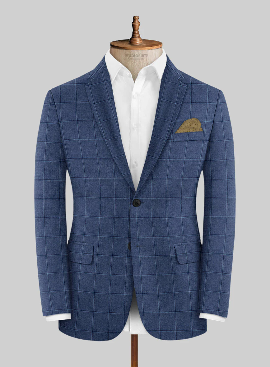 Napolean Pane Blue Wool Jacket - Image 3