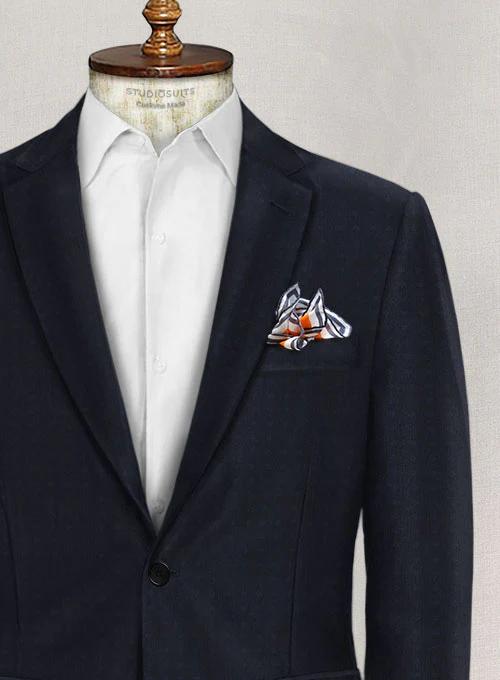 Napolean Polka Blue Wool Suit - Image 4