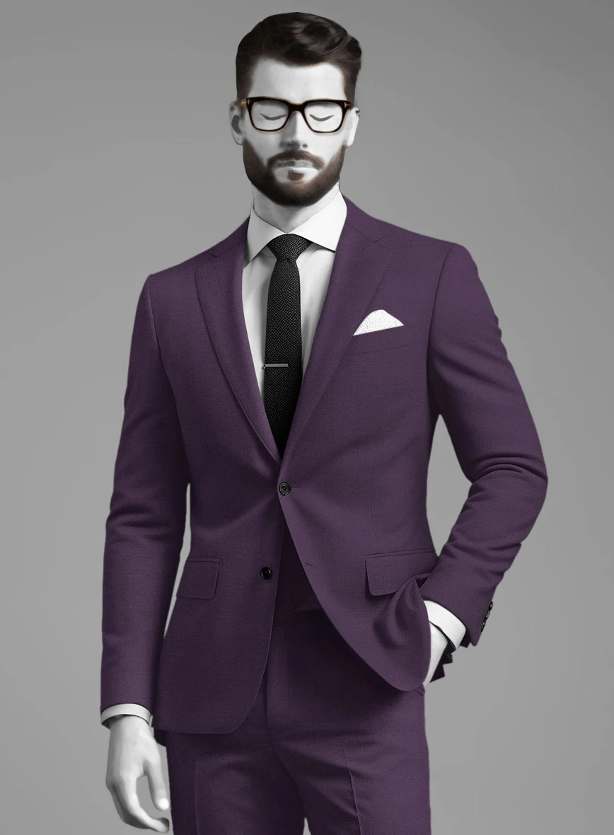Napolean Purple Wool Suit - Image 3