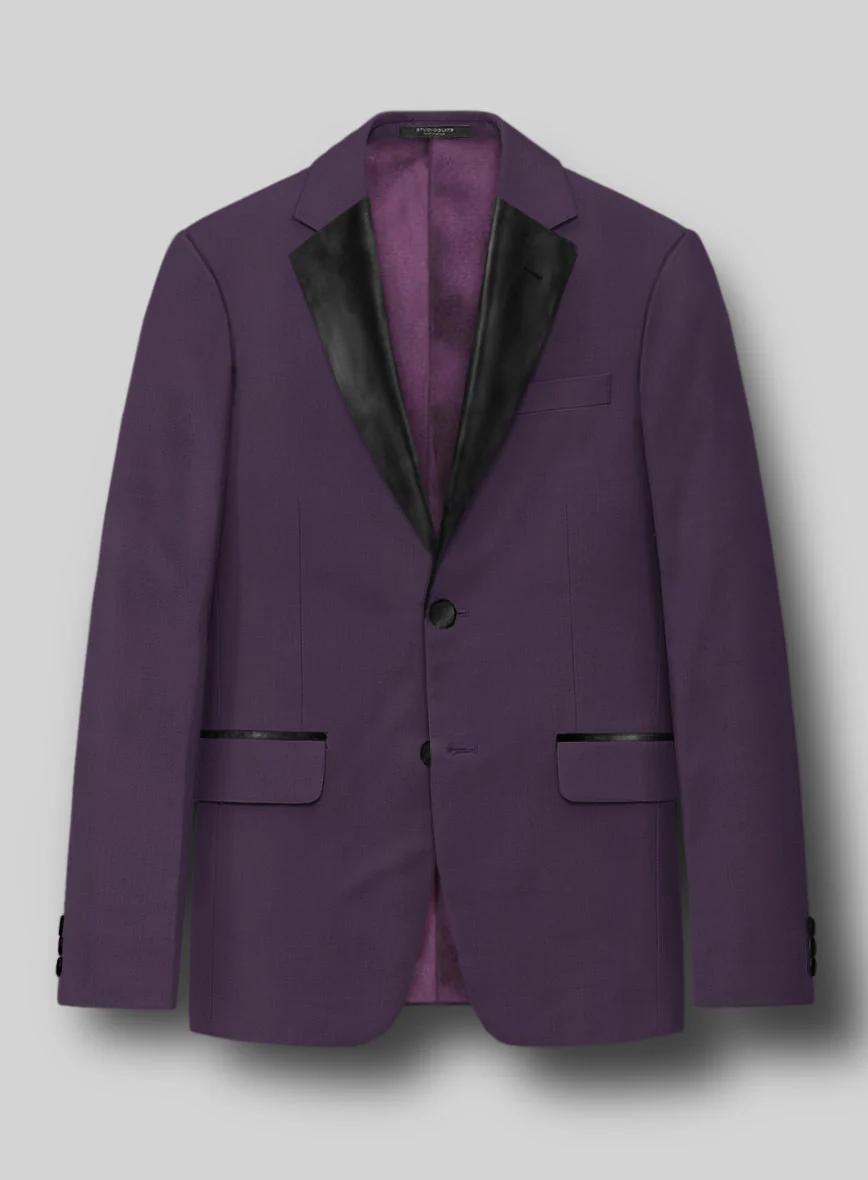 Napolean Purple Wool Tuxedo Jacket