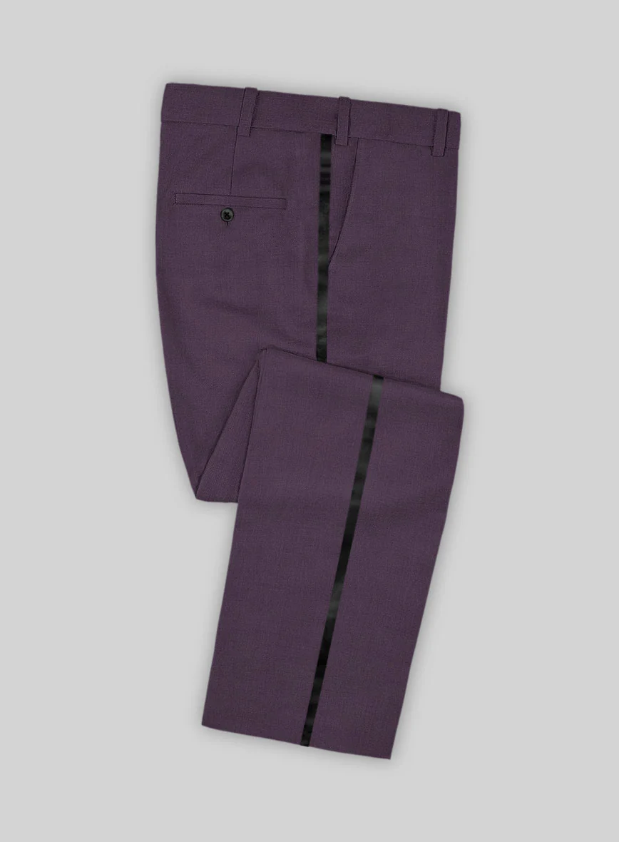 Napolean Purple Wool Tuxedo Suit - Image 4