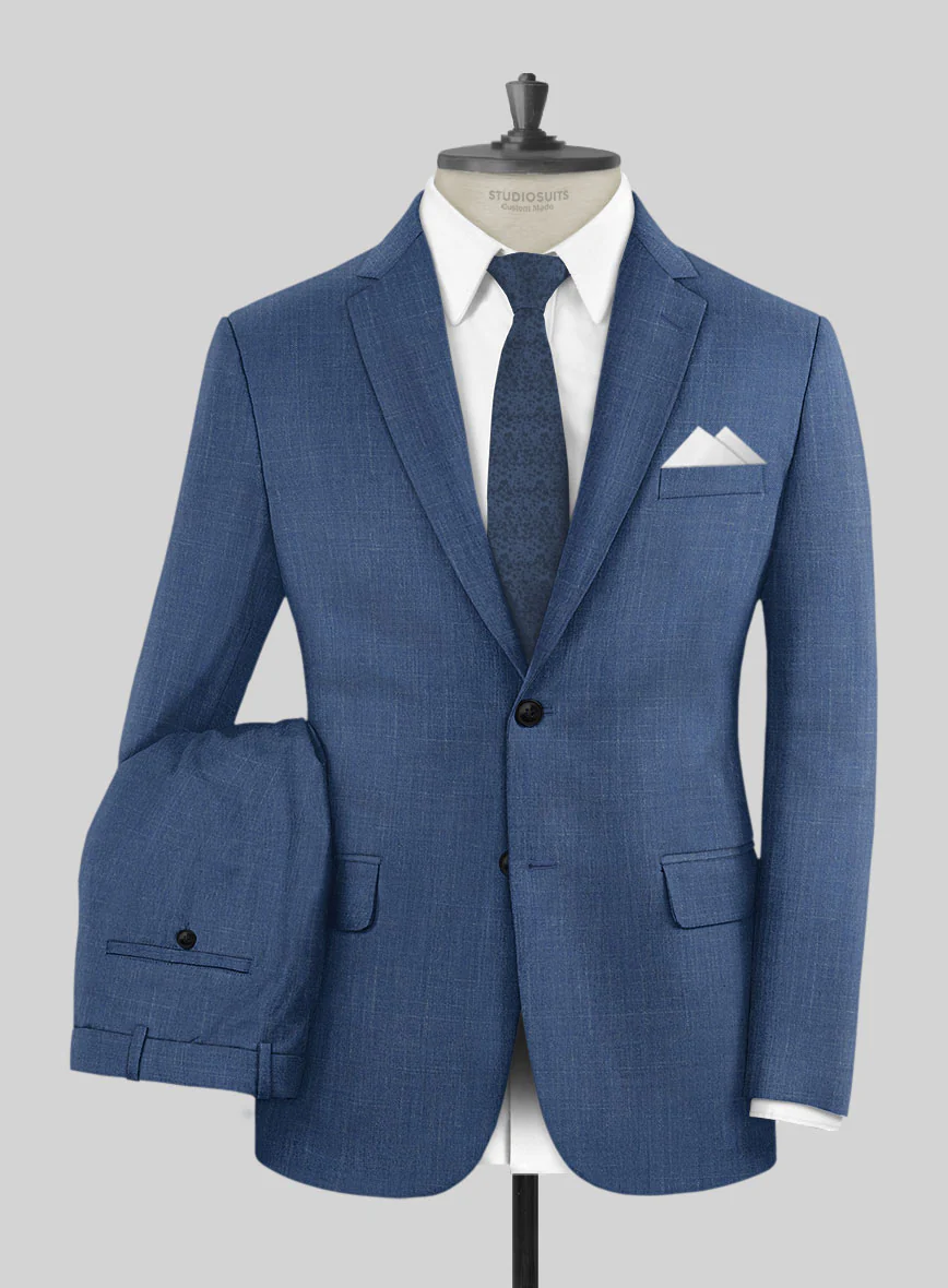 Napolean Ricci Artic Blue Wool Suit - Image 2
