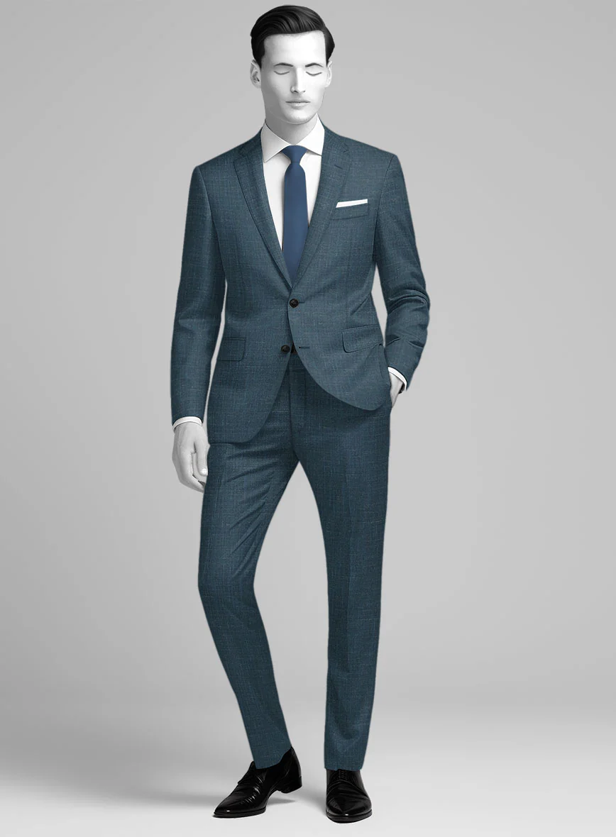 Napolean Ricci Rich Blue Wool Suit
