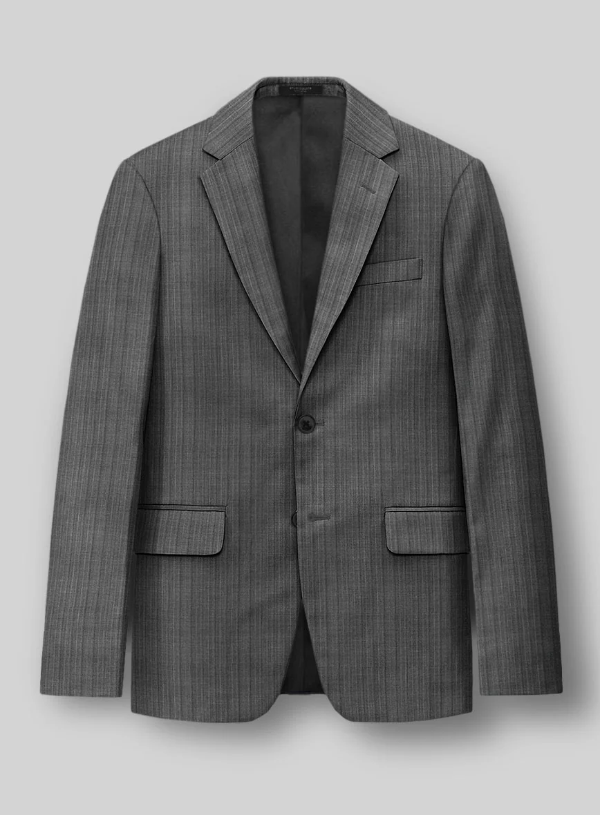 Napolean Romulo Stripe Gray Wool Jacket