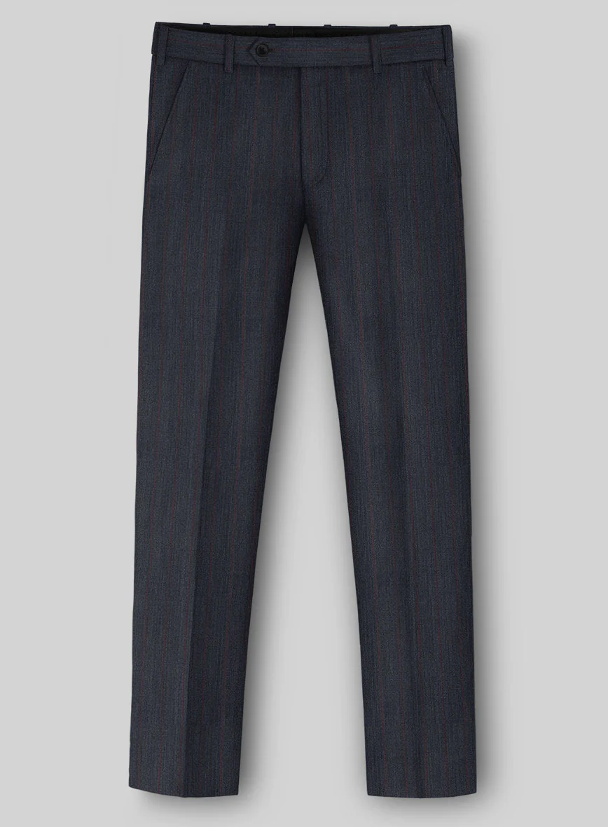 Napolean Rosano Stripe Navy wool Pants - Image 2