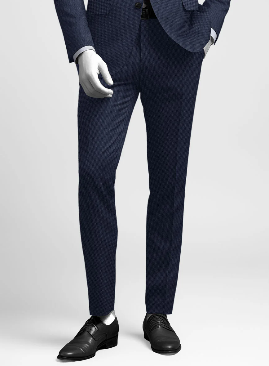 Napolean Royal Blue Birdseye Wool Pants