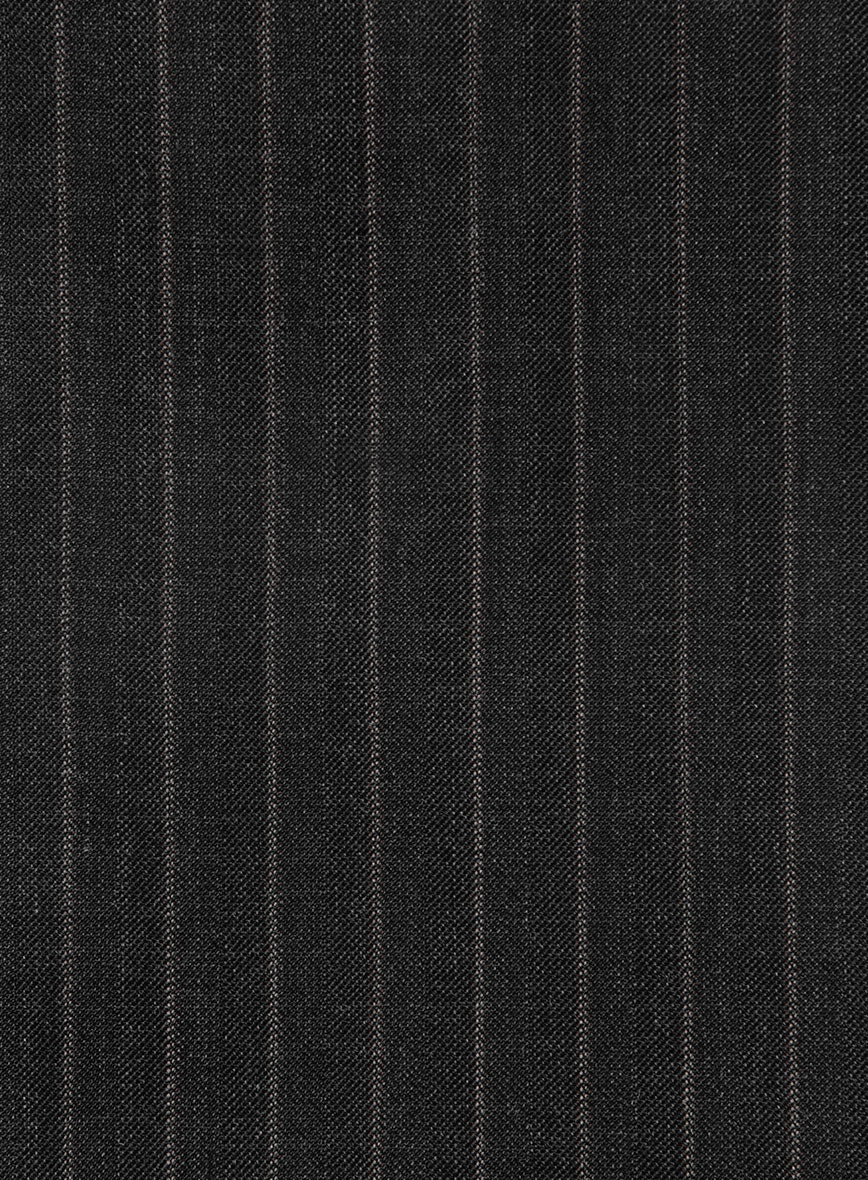 Napolean Santi Stripe Charcoal Wool Pants - Image 3
