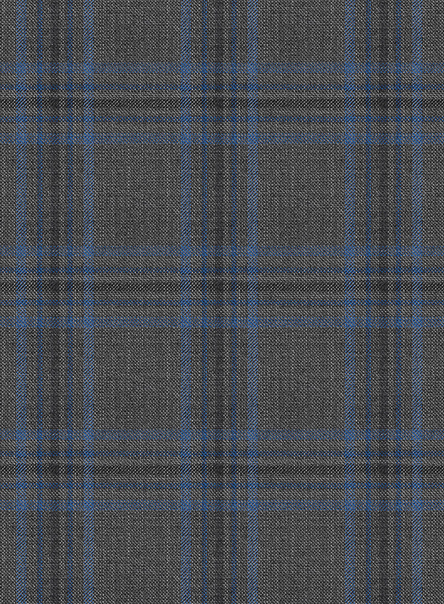Napolean Sarcho Gray Blue Wool Jacket - Image 3