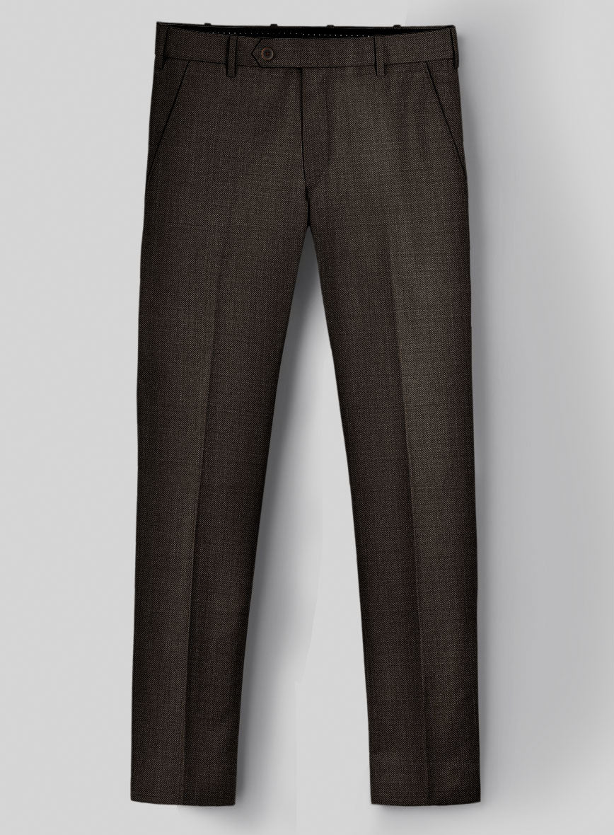 Napolean Sharkskin Brown Wool Double Breasted Suit - Image 4
