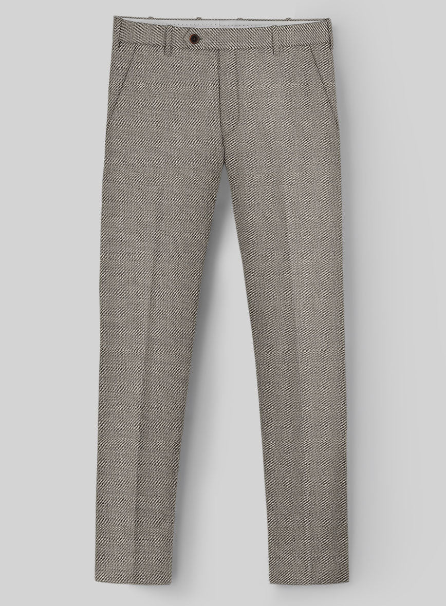 Napolean Sharkskin Light Brown Wool Suit - Image 5