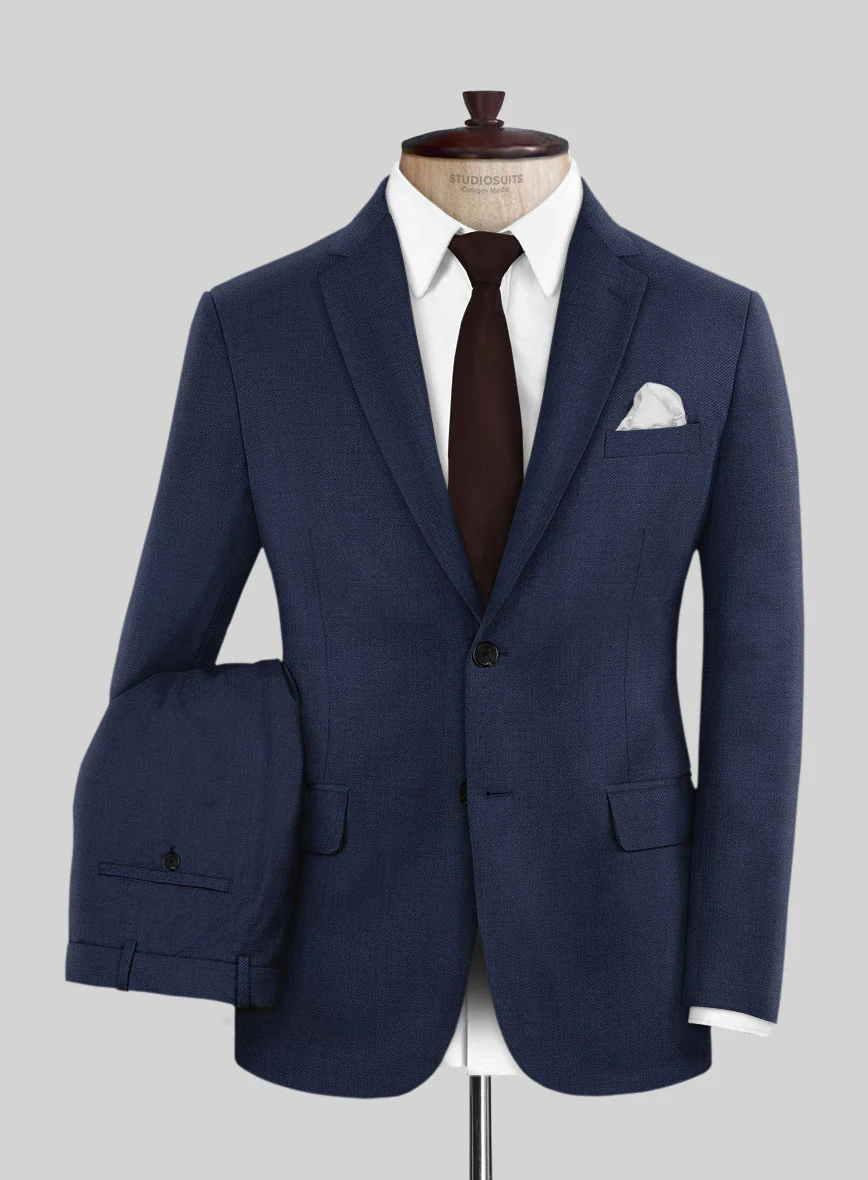 Napolean Stretch Blue Wool Suit - Image 2