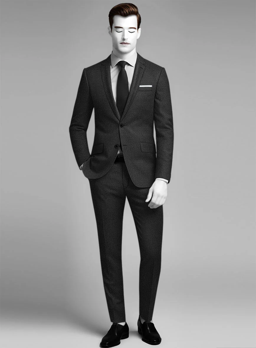 Napolean Stretch Charcoal Wool Suit