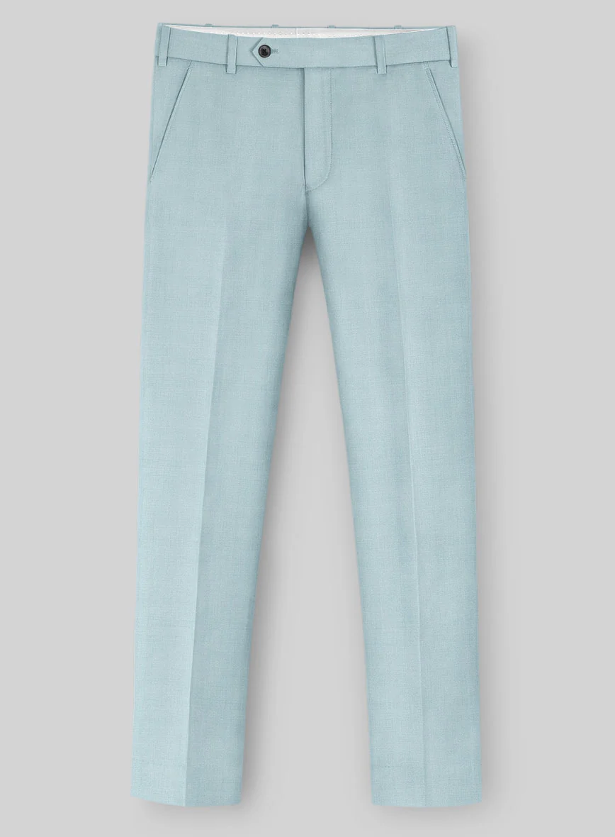 Napolean Stretch Coral Blue Wool Pants