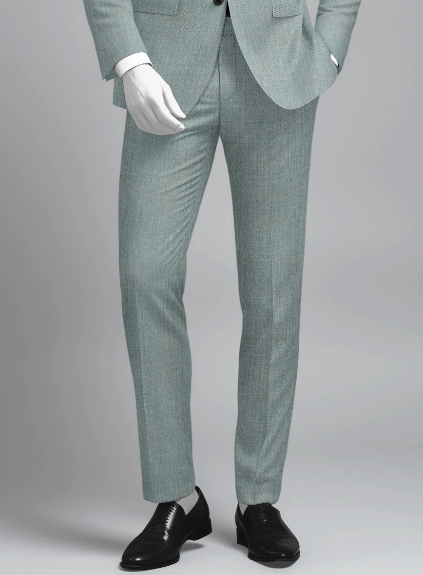 Napolean Stretch Gray Blue Wool Suit - Image 6