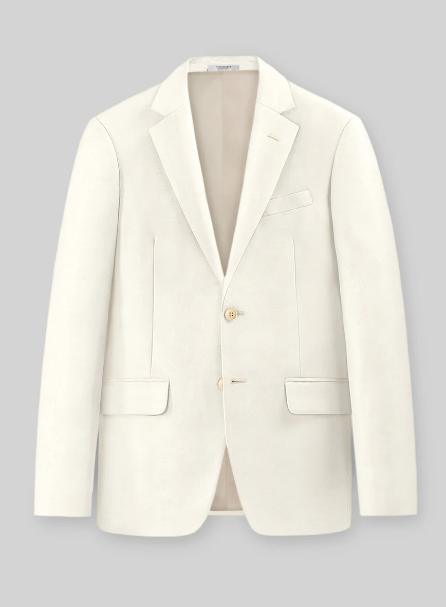 Napolean Stretch Ivory Wool Jacket