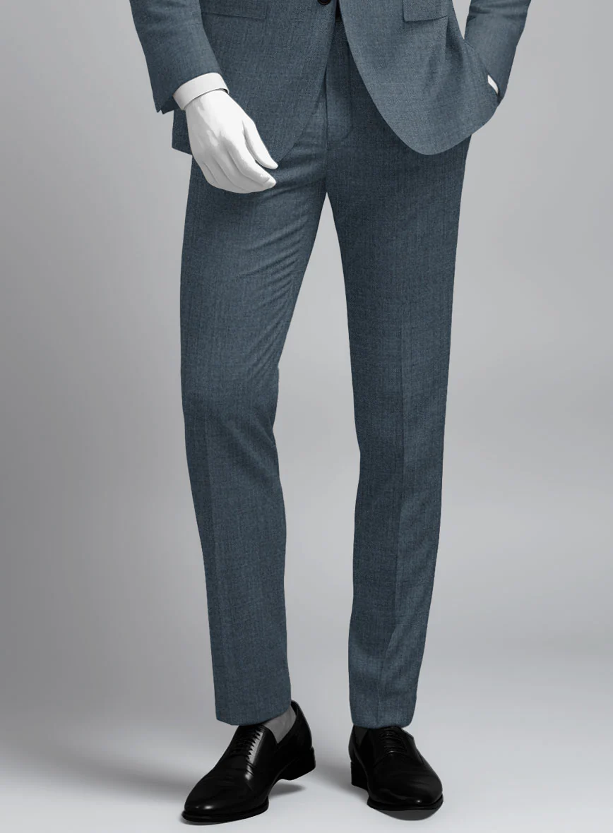 Napolean Stretch Pacific Blue Wool Suit - Image 6