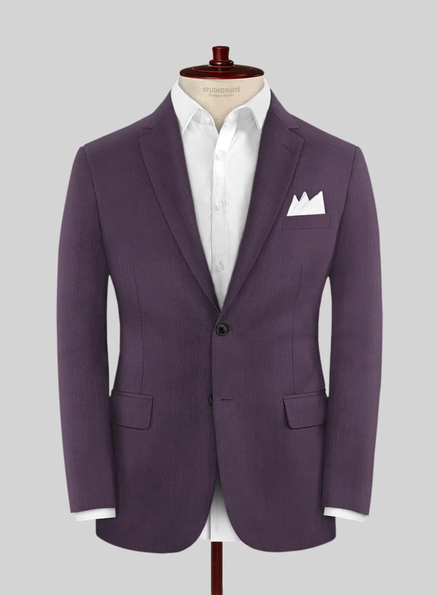 Napolean Stretch Purple Wool Jacket - Image 3