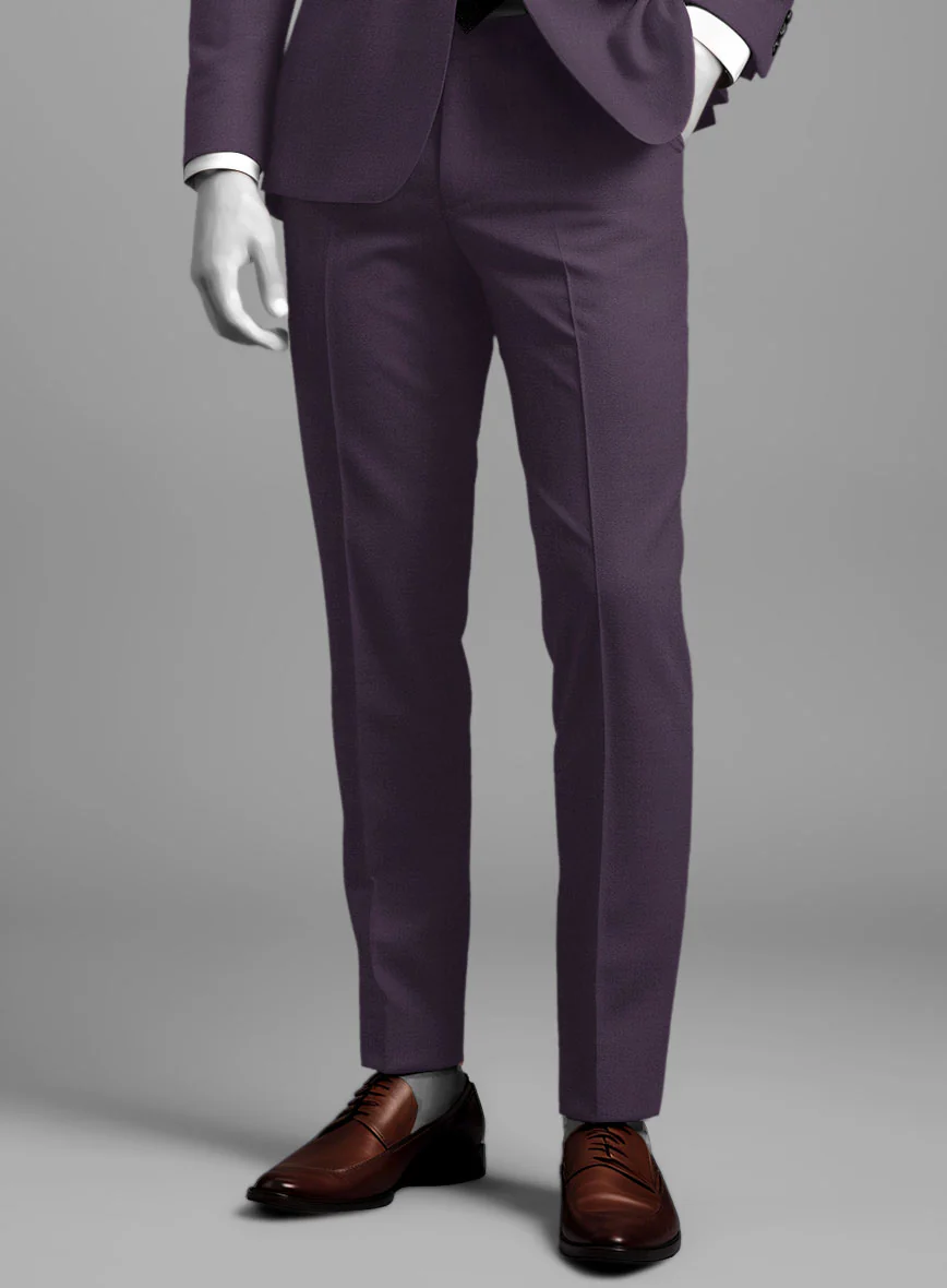 Napolean Stretch Purple Wool Pants - Image 2