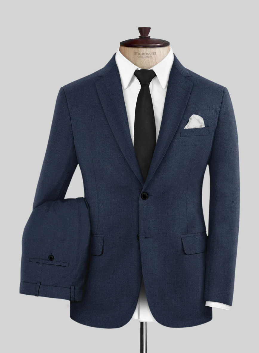 Napolean Stretch Royal Blue Wool Suit - Image 2