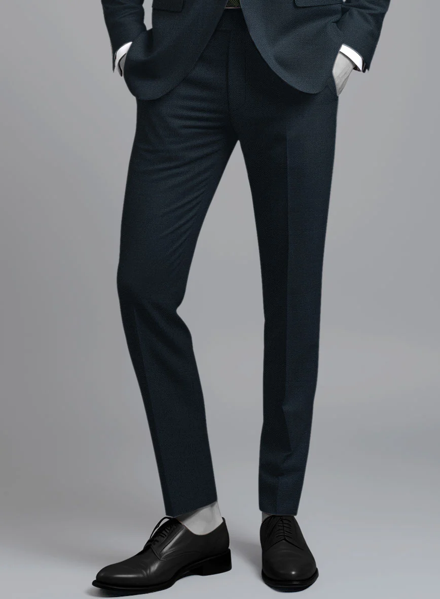 Napolean Stretch Sailor Blue Wool Pants - Image 2