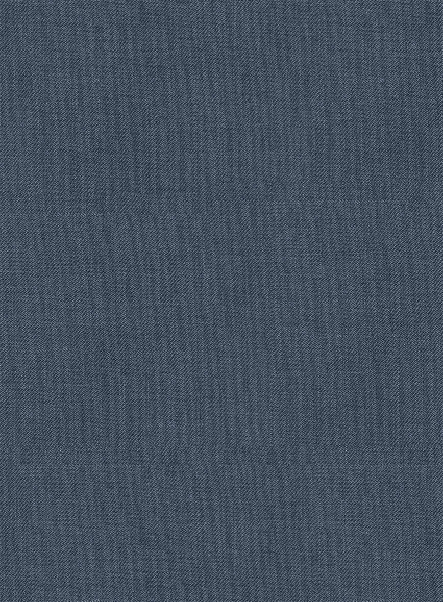 Napolean Stretch Space Blue Highland Wool Trousers - Image 6