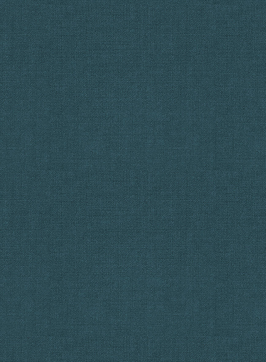 Napolean Stretch Teal Blue Wool Jacket - Image 3