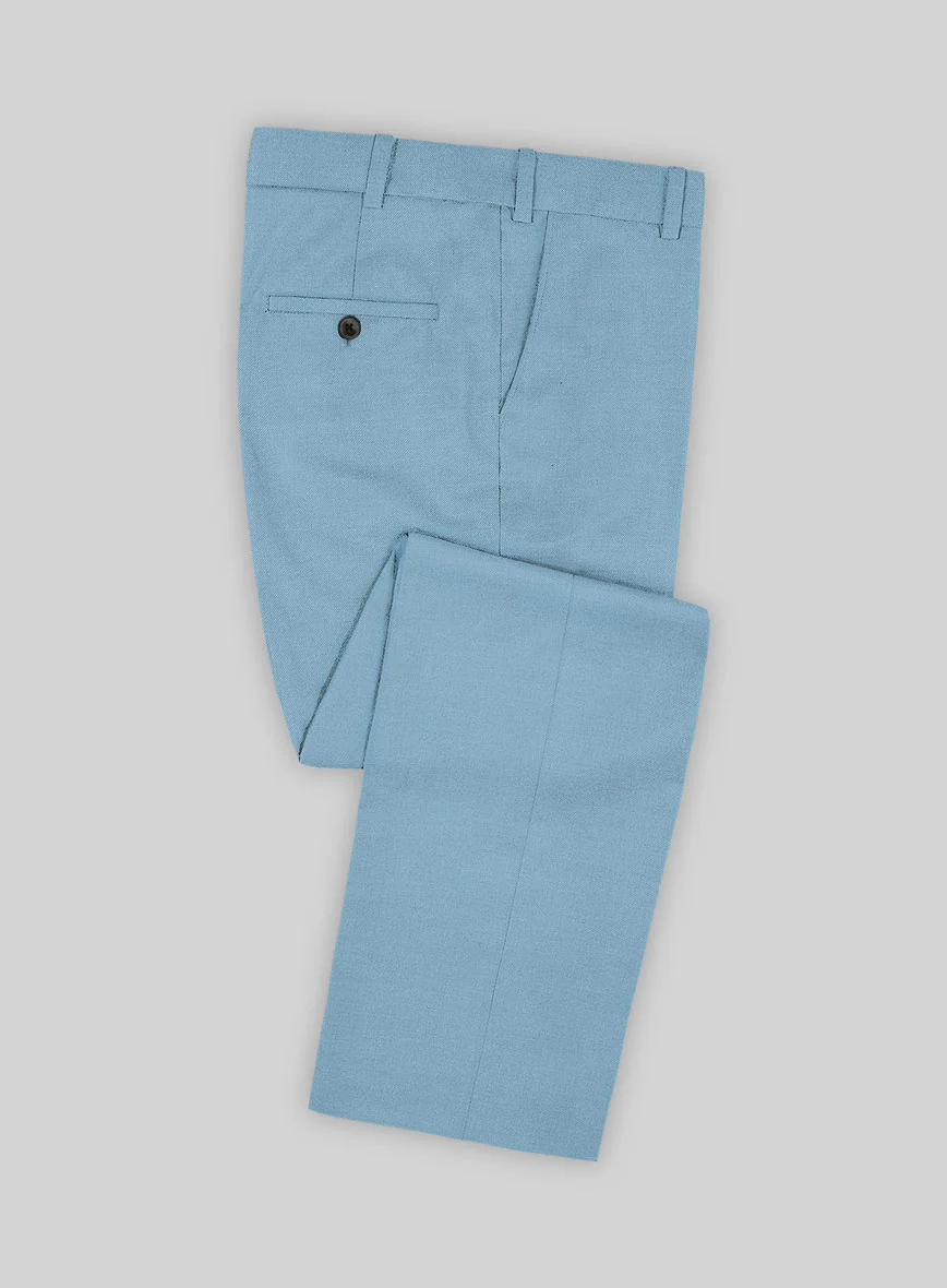Napolean Taj Blue Wool Double Breasted Suit - Image 3