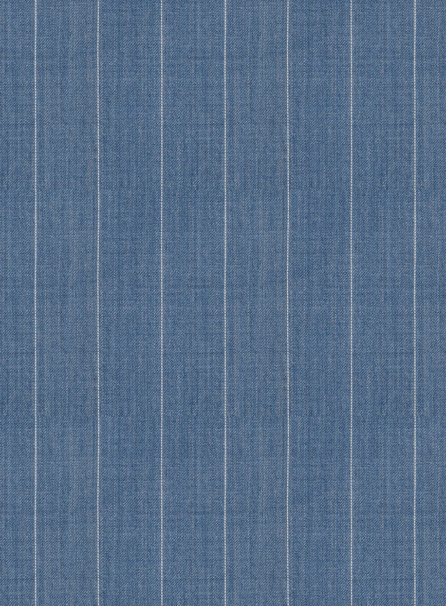 Napolean Tarello Stripe Blue Wool Suit - Image 7