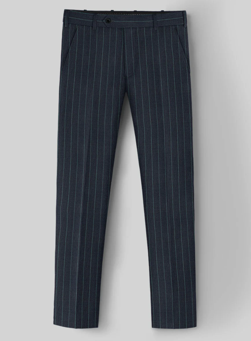 Napolean Thiago Stripe Navy Wool Suit - Image 4