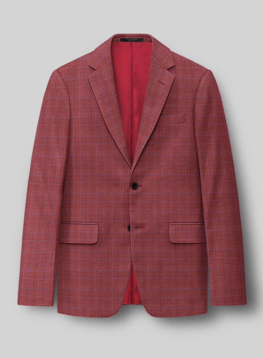 Napolean Tonia Red Wool Suit - Image 4