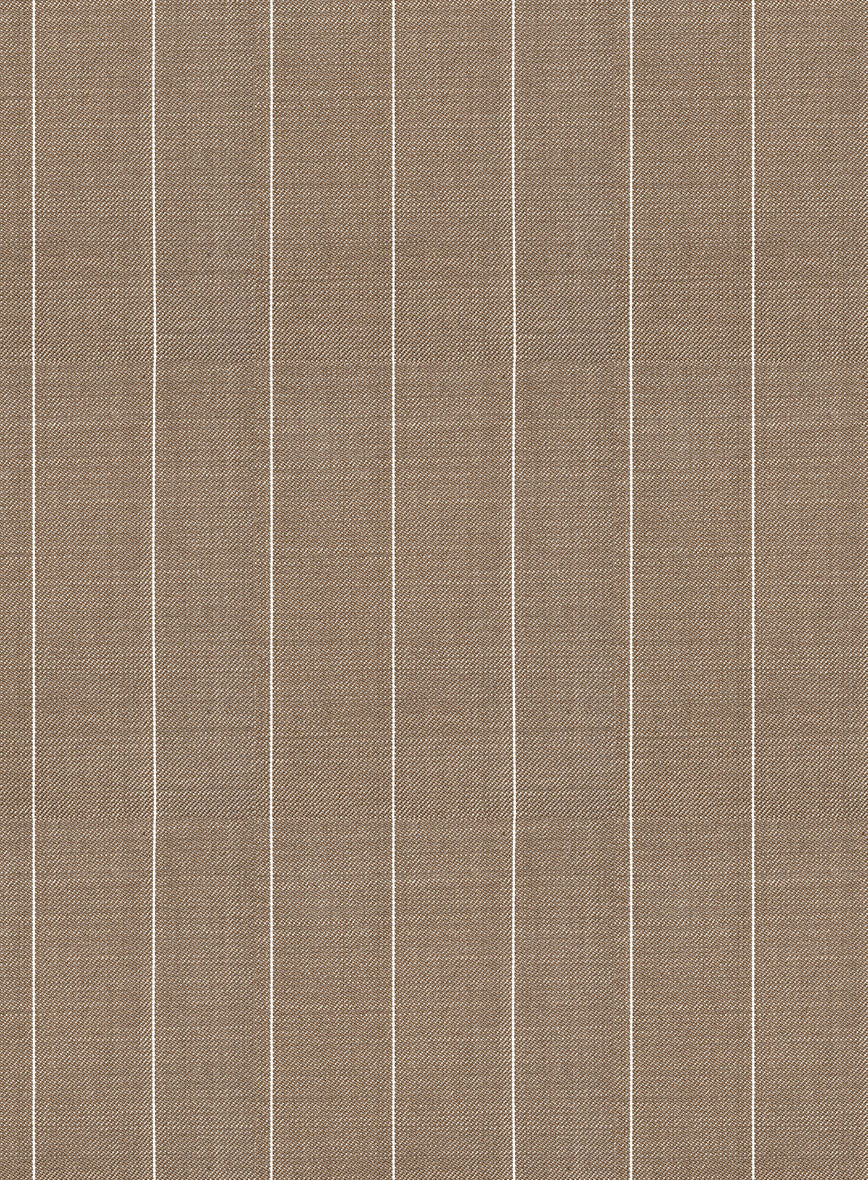 Napolean Tullio Stripe Light Brown Wool Jacket - Image 3