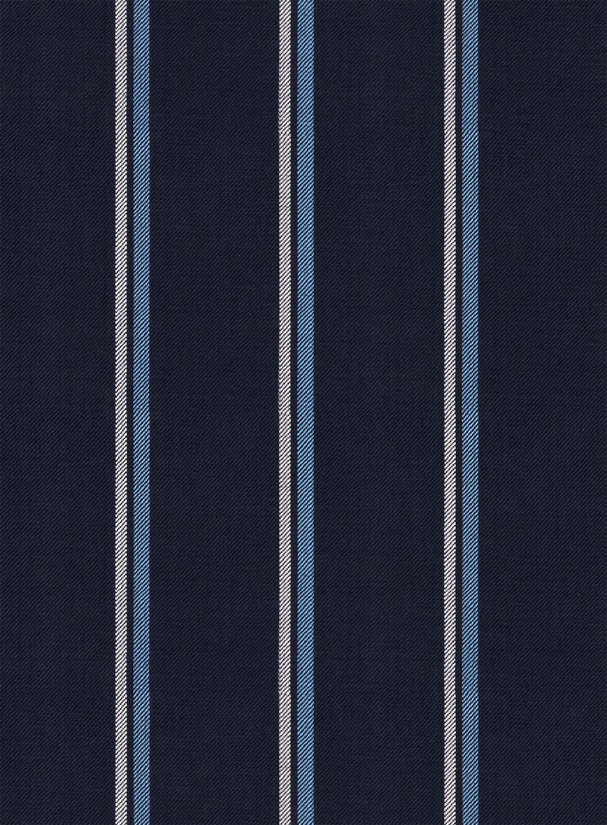 Napolean Vanda Navy Blue Wool Double Breasted Jacket - Image 2