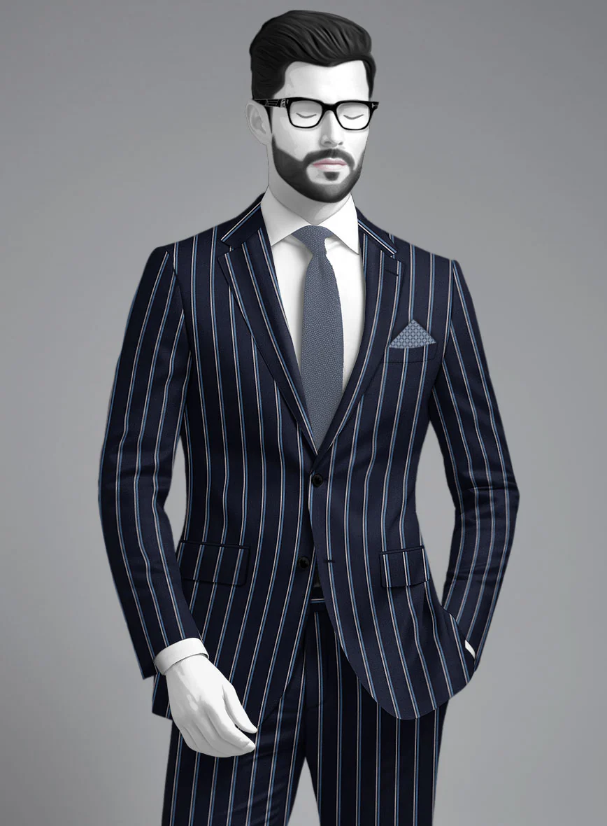 Napolean Vanda Navy Blue Wool Suit - Image 3