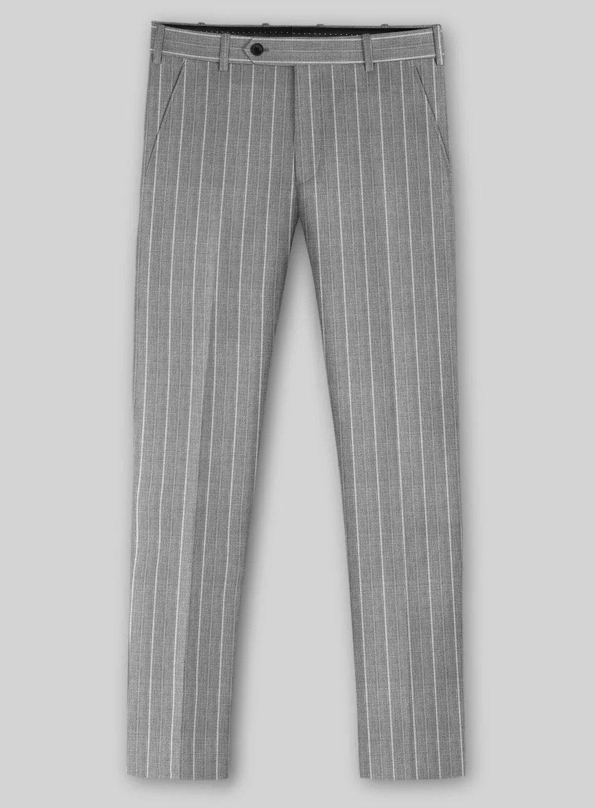 Napolean Vessaro Stripe Gray Wool Suit - Image 5