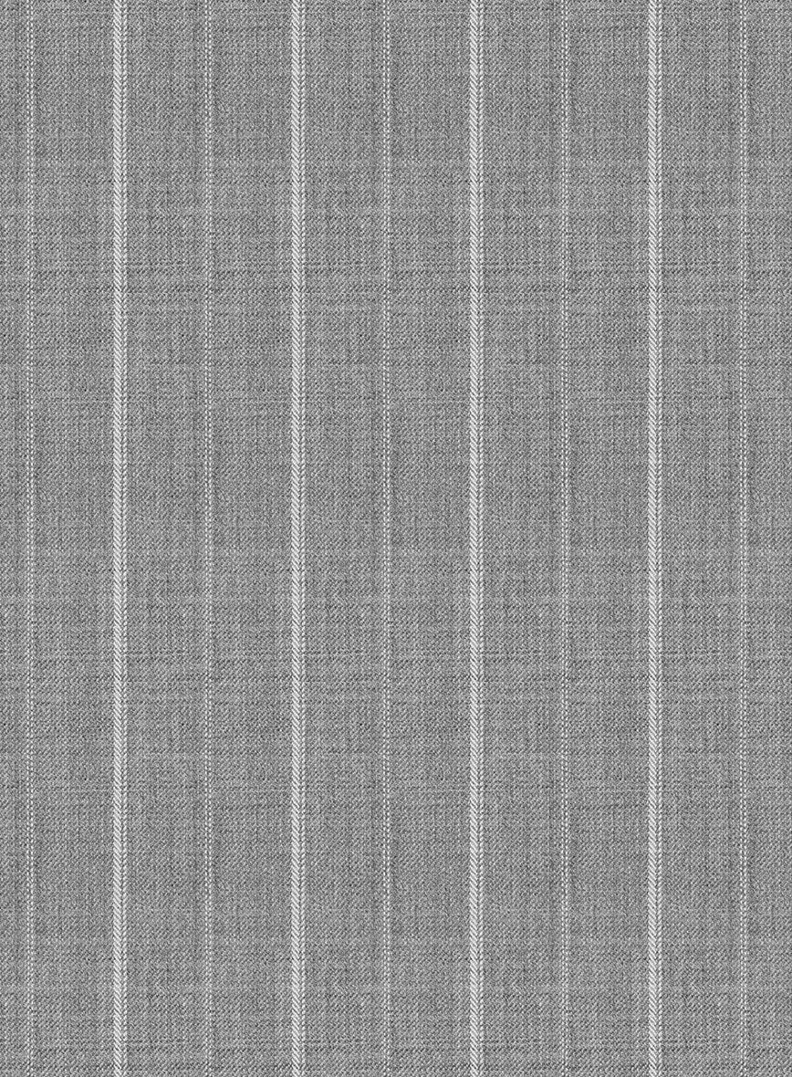 Napolean Vessaro Stripe Gray Wool Suit - Image 6