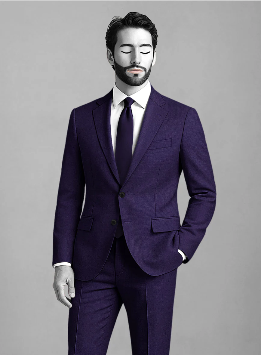 Napolean Violet Wool Jacket - Image 2