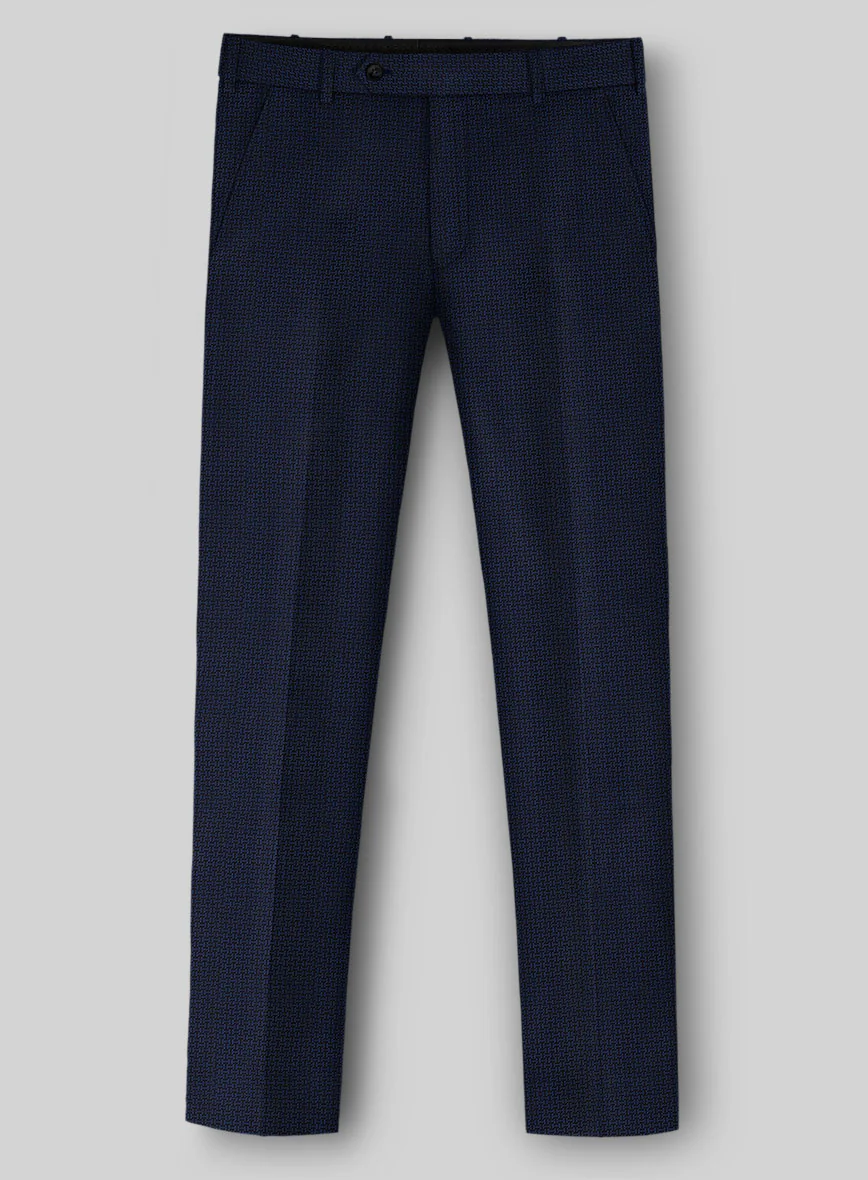 Napolean Vionnet Interweave Blue Wool Suit - Image 4