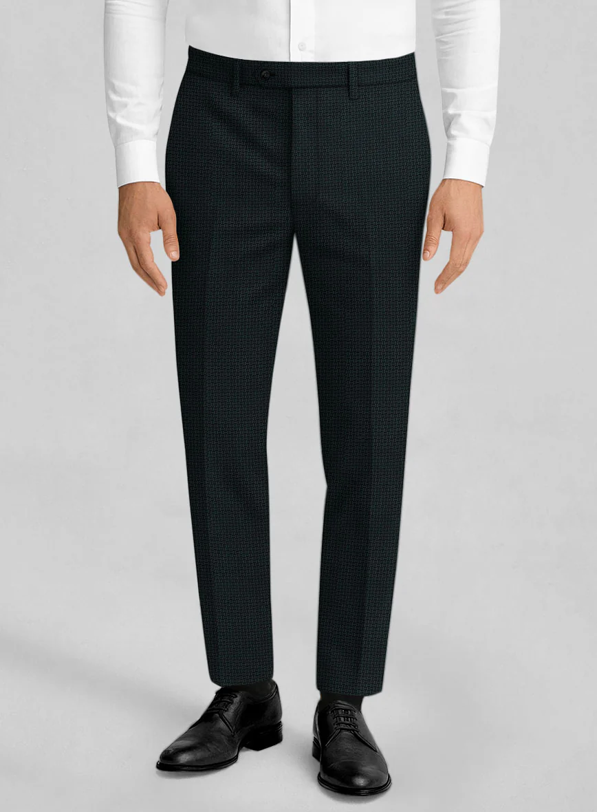 Napolean Vionnet Interweave Green Wool Pants