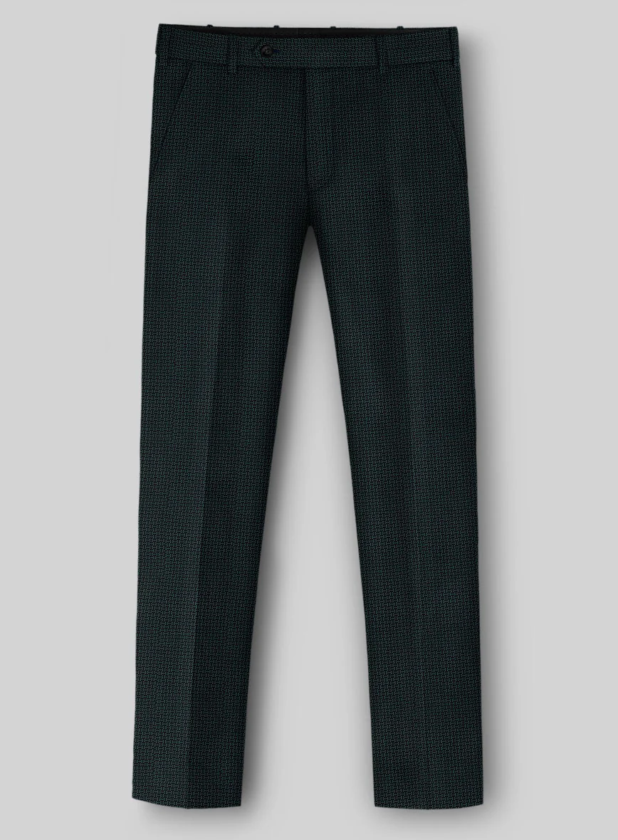Napolean Vionnet Interweave Green Wool Pants - Image 2
