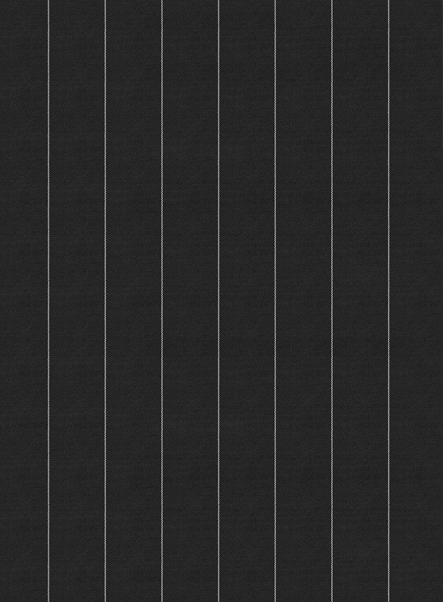 Napolean Wide Stripe Black Wool Jacket - Image 3