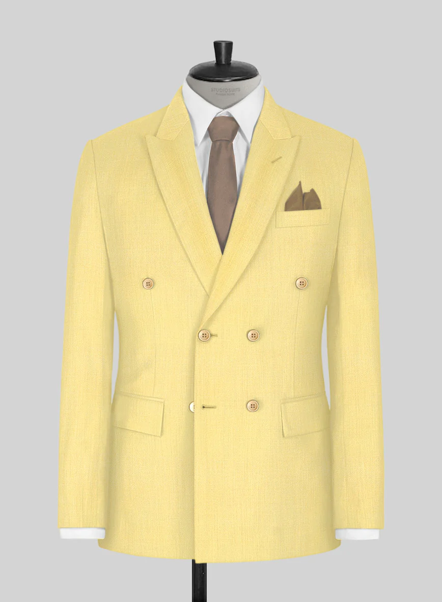 Napolean Yellow Wool Double Breasted Jacket