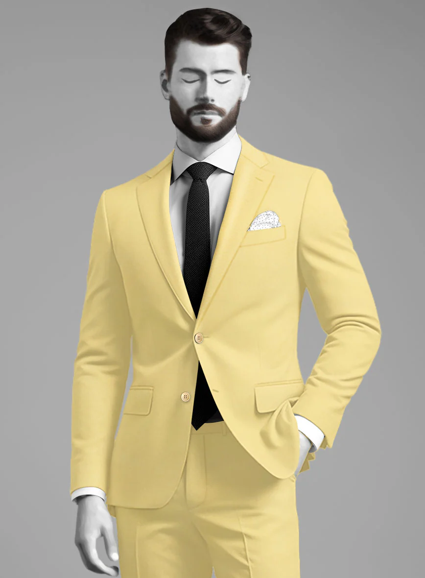 Napolean Yellow Wool Suit - Image 4