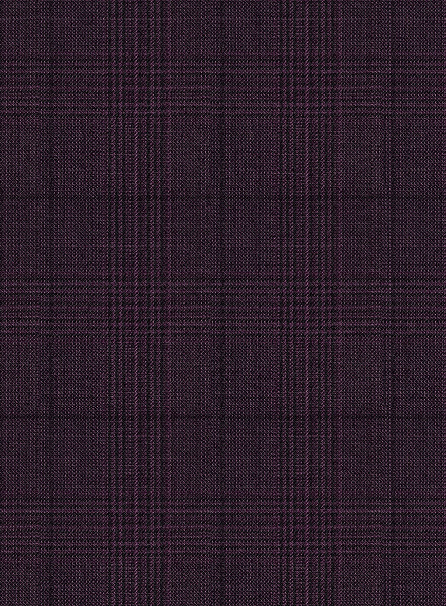 Napoleon Xina Tartan Purple Wool Pants - Image 3