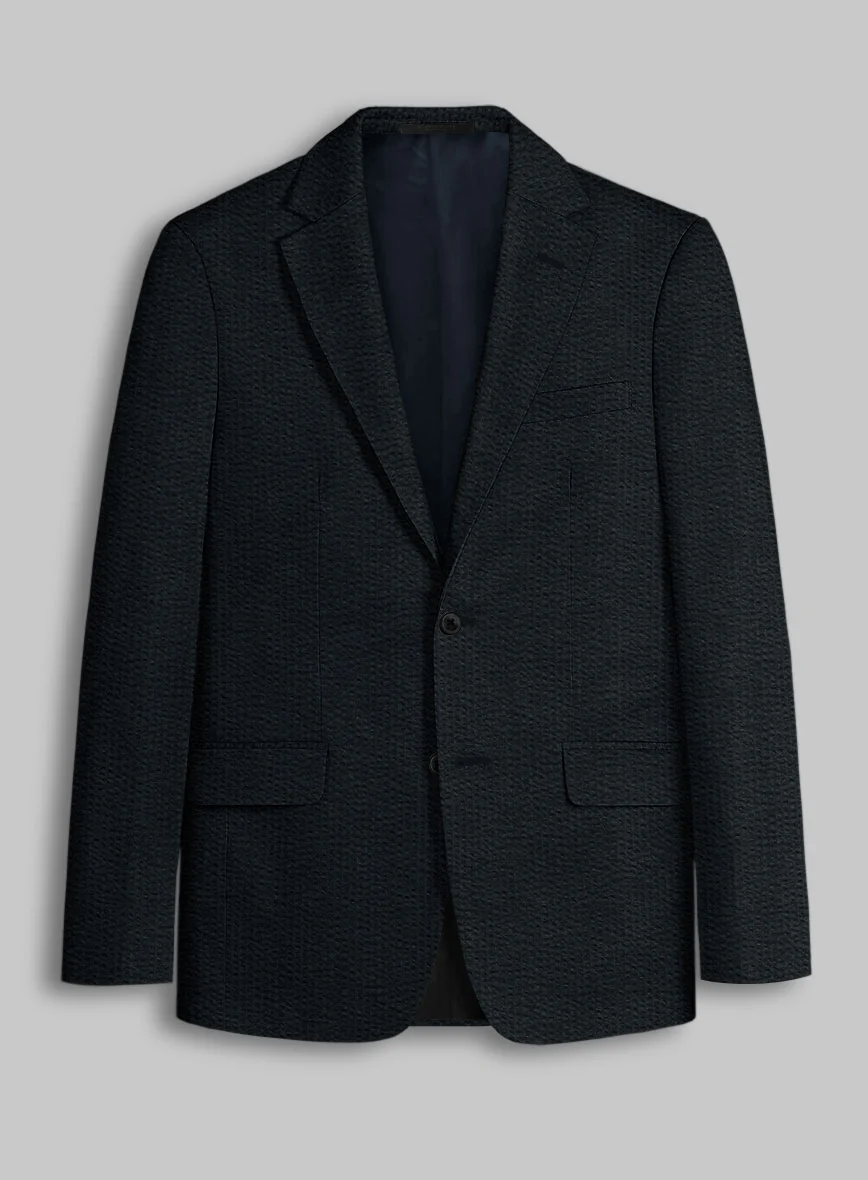 Navy Seersucker Jacket