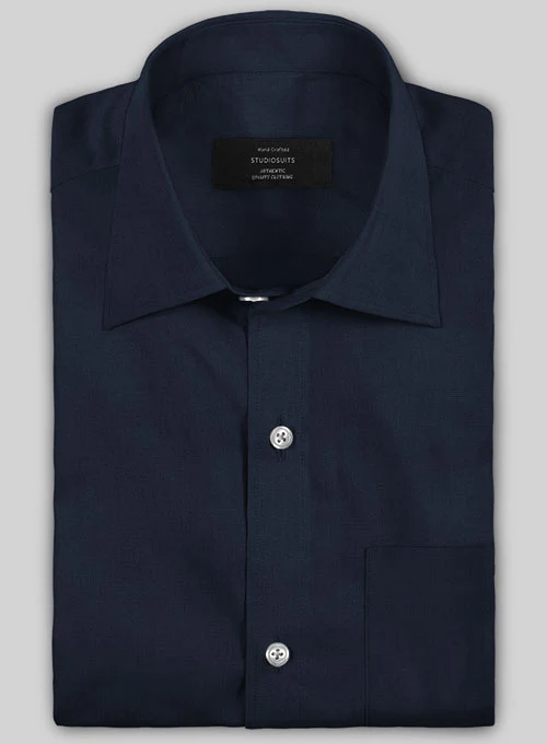 Navy Stretch Twill Shirt