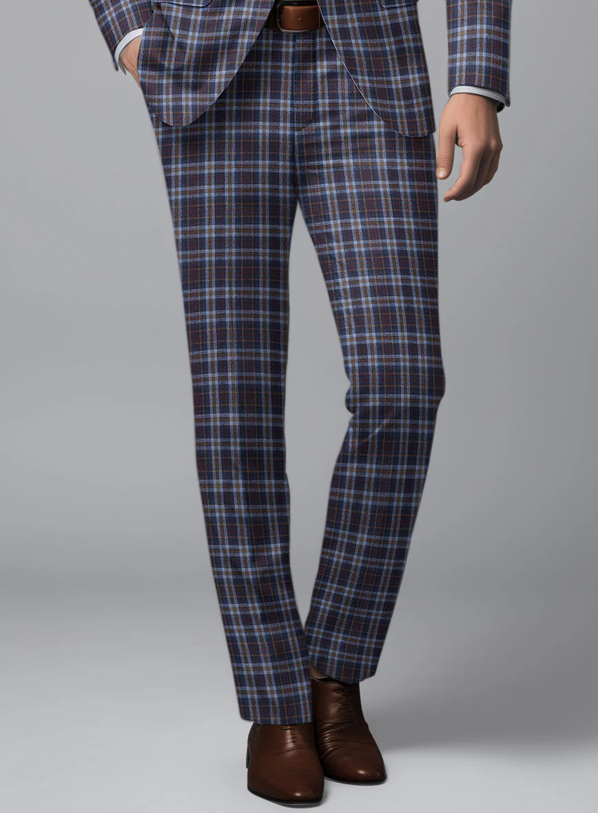 Noble Adrianna Check Wool Silk Linen Suit - Image 5