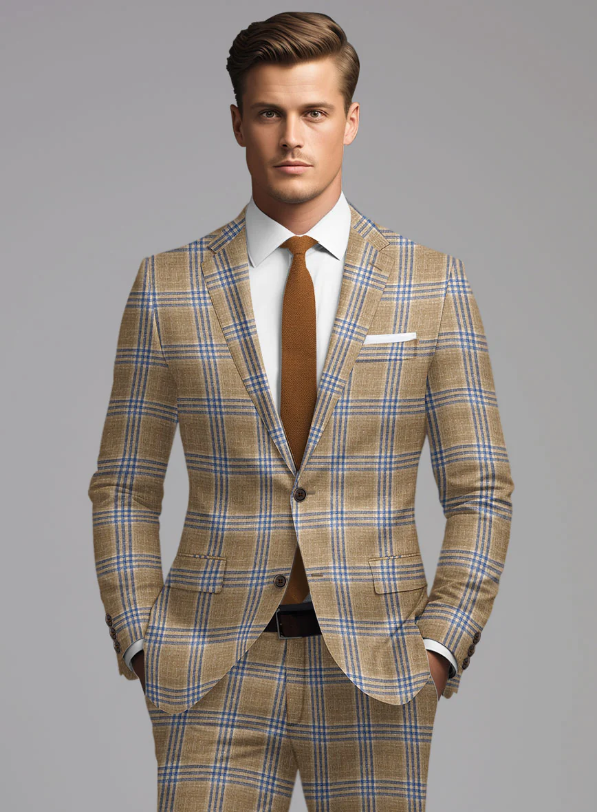 Noble Alonso Beige Wool Silk Linen Jacket - Image 2