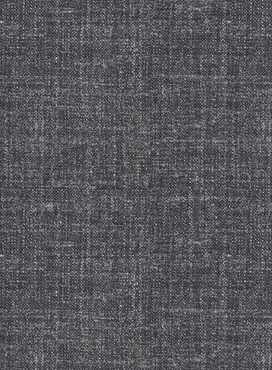 Noble Blue Gray Wool Silk Linen Suit - Image 7